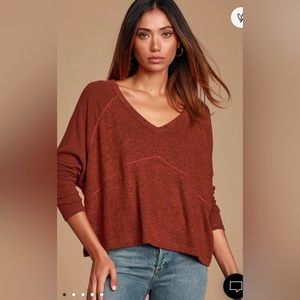 Lulus rust orange sweater